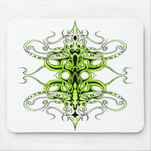 Green Custom Tribal Tattoo Design Mousepad
