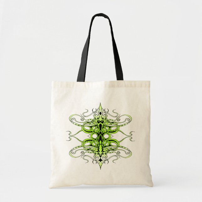 Green Custom Tribal Tattoo Design Tragetasche (Vorne)