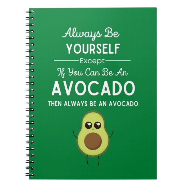 Green Cute Funny Avocado Gifts For Kids Fruit Notizblock (Vorderseite)