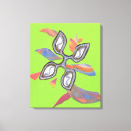 "Green Cutting Edge" - Kunstkanvas drucken Leinwanddruck