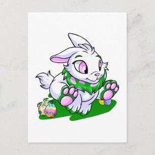 Green Cybunny rennt durch Negligationen Postkarte