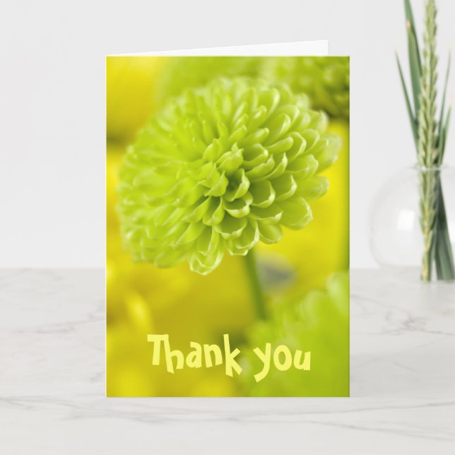 Green Dahlia Blume ... Dankeskarte (Vorderseite)