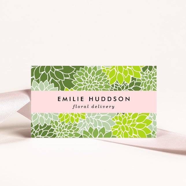 Green Dahlia Blume, Floristry, Blume Shop Visitenkarte (Von Creator hochgeladen)