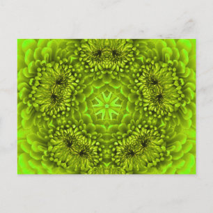 GREEN DAHLIA BLUME POSTKARTE