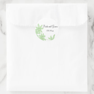 Green Daisies Hochzeiten Umschlag Aufkleber