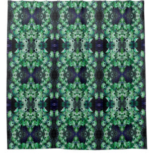 Green Daisy Blume Abstraktes Muster Duschvorhang