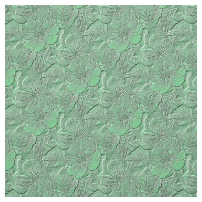 Green Daisy Blume Naturkunstmuster Stoff (Muster)