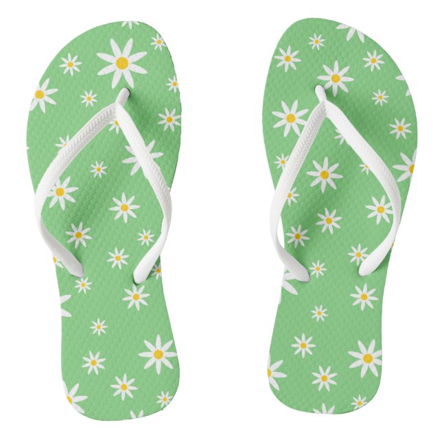 Green Daisy Flip Flops (Fußbett)
