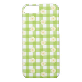 Green Daisy Gingham Pattern Case-Mate iPhone Hülle