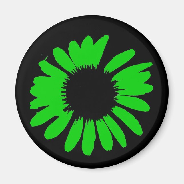 Green Daisy Magnet (Vorne)