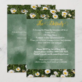 Green Daisy Portrait Details Karte