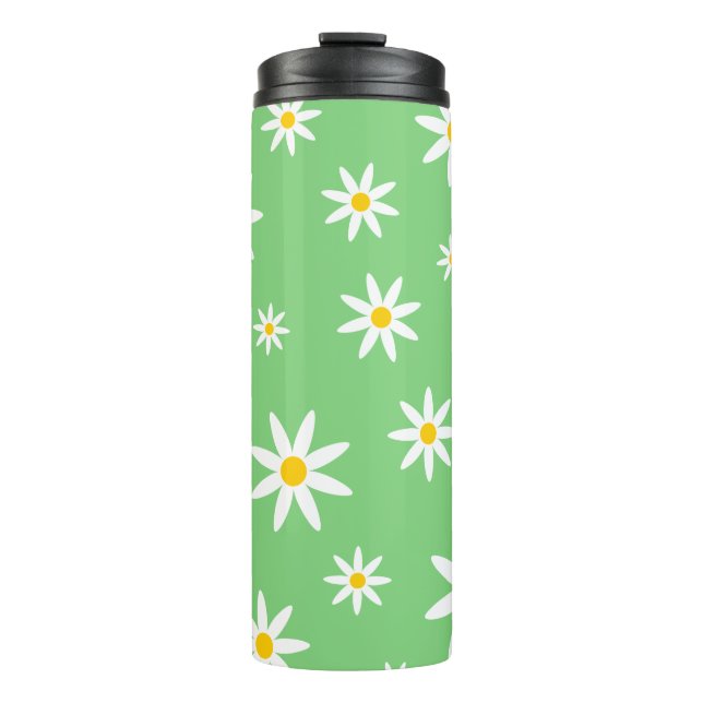 Green Daisy Thermal Tumbler Thermosbecher (Vorderseite)