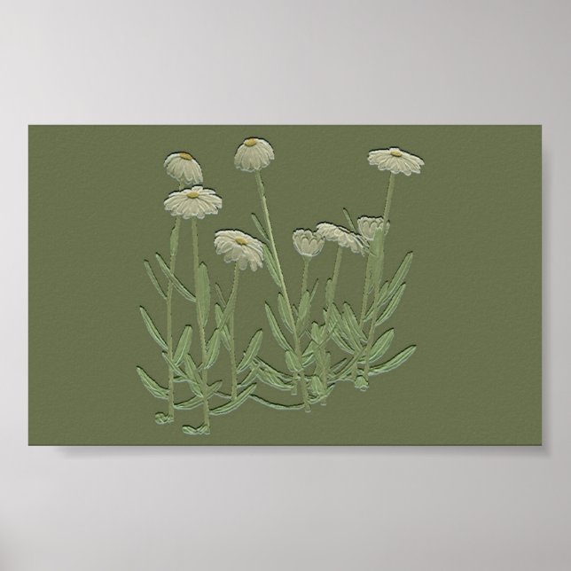 Green Daisy-Wandplakat Poster (Vorne)