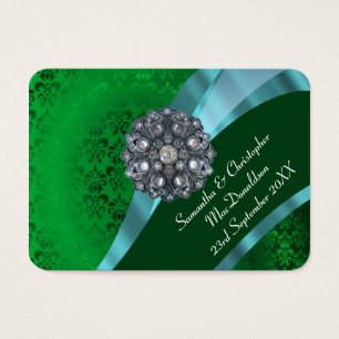 Green Damask, Gastgeschenk Hochzeit danke