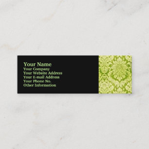 GREEN DAMASK MINI VISITENKARTE