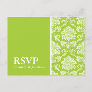 Green Damask UAWG Postkarte