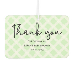 Green Danke Drive by Baby Dusche für Herz Autolufterfrischer