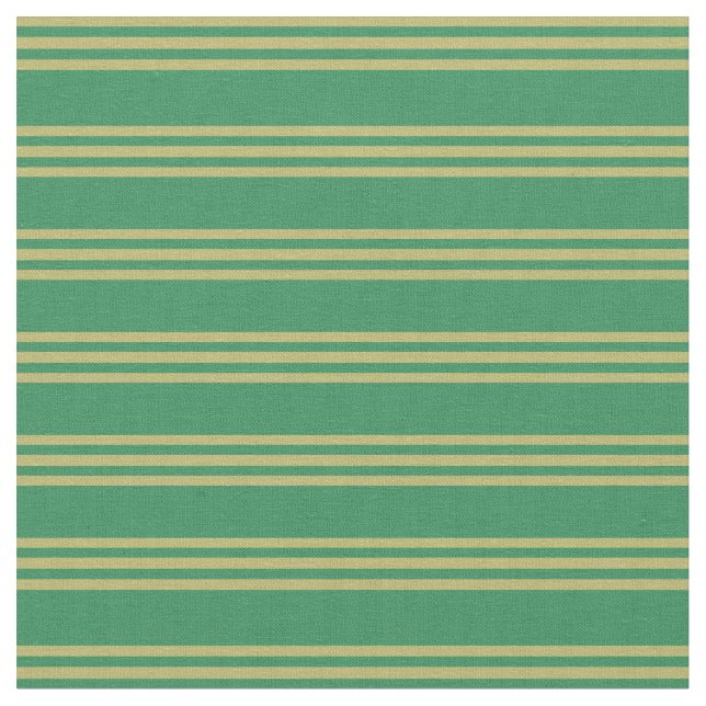 Green & Dark Khaki gestreift/Linke Muster Stoff (Nahaufnahme)