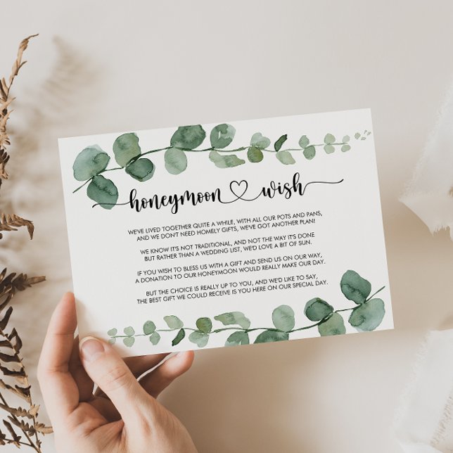 Green Delight Eucalyptus Honeymoon Wish Begleitkarte (Von Creator hochgeladen)