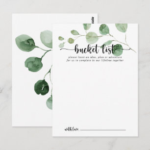 Green Delight Eucalyptus Mariage Bucket List Carte