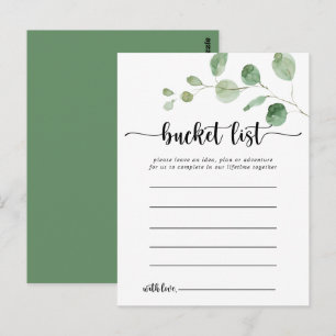 Green Delight Eucalyptus Simple Bucket List Cartes