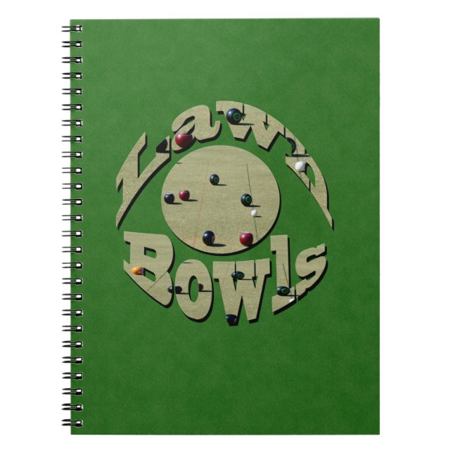 Green Denim Lawn Bowls, Notebook Notizblock (Vorderseite)