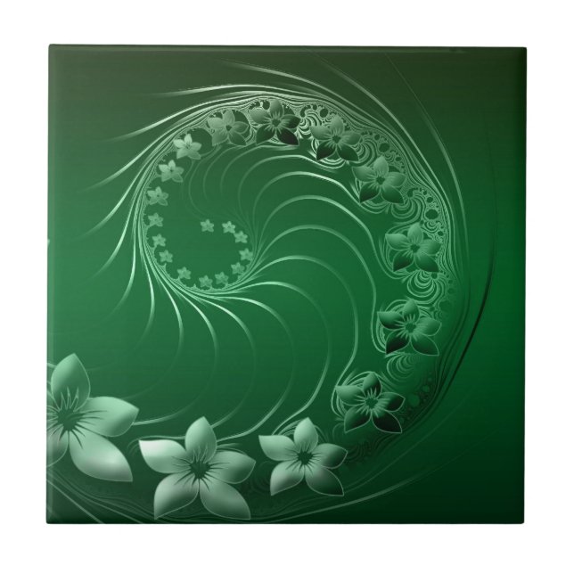 Green Design Party Destination Celebration Fliese (Vorderseite)