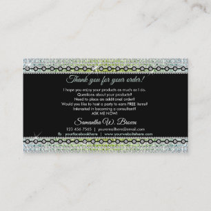 Green Diamond Bling Luxury Juwelen Visitenkarte
