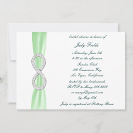 Green Diamond Infinity Bridal Dusche Einladung