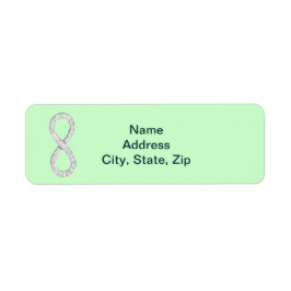 Green Diamond Infinity Wedding Address Labels