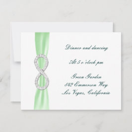 Green Diamond Infinity Wedding Card Einladung