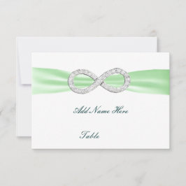 Green Diamond Infinity Wedding Table Platzkarte