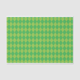 GREEN DIAMOND MARDI GRAS PATTERN SEIDENPAPIER