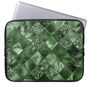 GREEN DIAMOND SHIMMER DIAMOND PATTERN LAPTOPSCHUTZHÜLLE