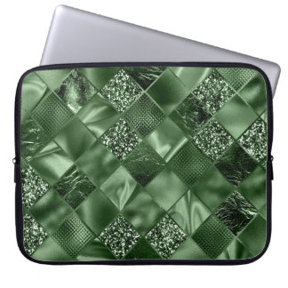 GREEN DIAMOND SHIMMER DIAMOND PATTERN LAPTOPSCHUTZHÜLLE