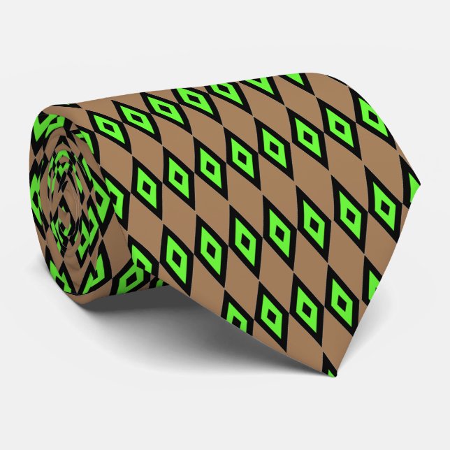 Green Diamonds Krawatte (Gerollt)