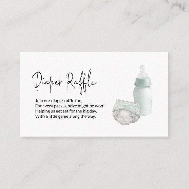 Green Diaper Raffle Begleitkarte (Vorderseite)