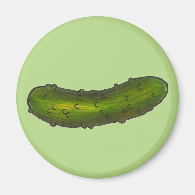 Green Dill Pickle Food Feinschmecker Pickles Küche Magnet (Vorne)