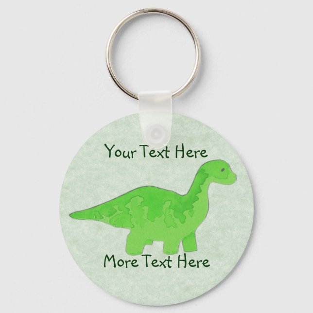 Green Dino Schlüsselanhänger (Vorderseite)