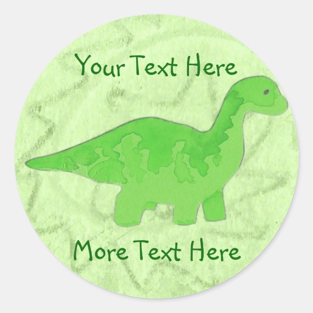 Green Dino Stickers (Vorderseite)
