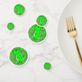 Green Dino Watercolor Kinderdusche Konfetti