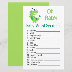 Green Dinosaur Baby Wortspiel
