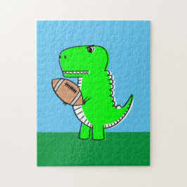 Green Dinosaur Lieben Football