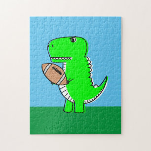 Green Dinosaur Lieben Football