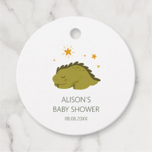 Green Dinosaur Twinkle Stars Gender Neutral Baby Geschenkanhänger