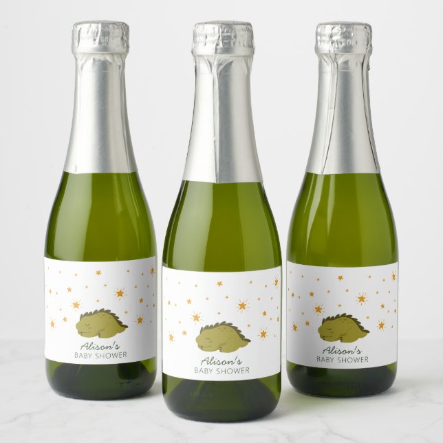 Green Dinosaur Twinkle Stars Gender Neutral Mini (Flaschen)