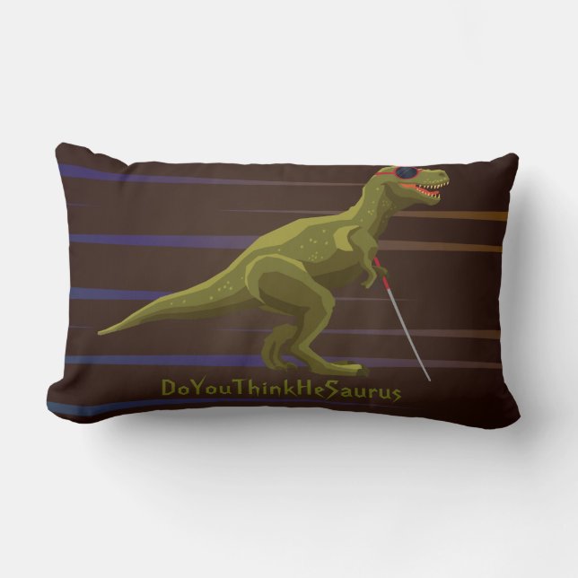 Green Dinosaurier Lendenkissen (Vorderseite)