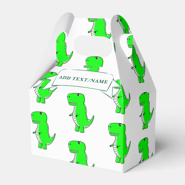 Green Dinosaurier Zeichnend Custom White Geschenkschachtel (Vorderseite)