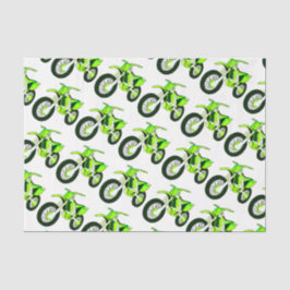 Green Dirt Bike Motorrad benutzerdefinierter Hinte Seidenpapier