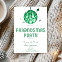 Green Disco Ball Cheers Friendsmas Party